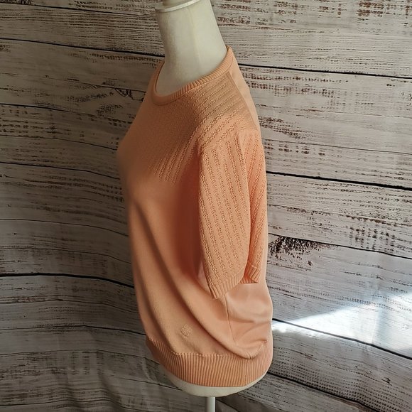 Authentic Vintage Salmon Pink Peach Givenchy Knit Top - Picture 4 of 7